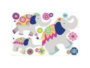 RoomMates Waverly Elephant Gnt Decal Pink Yellow