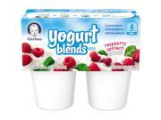 Gerber Fruit Vegetable Raspberry Spinach Yogurt Blends 4 Pack