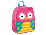 Stephen Joseph Mini Owl Pink 3D Sidekick Backpack with Mesh Water Bottle