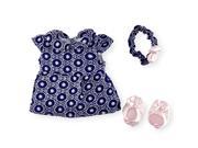 You Me Occasion Outfit for 12 14 inch Doll Blue Geometric Print Dress