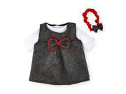 You Me Occasion Outfit for 16 18 Doll Layered Grey Dress with Bow Detail