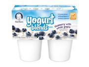 Gerber Yogurt Blends Snack Blueberry with Whole Grains 4 Pa 3.5 Ounce Cups