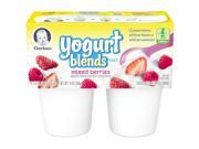 Gerber Yogurt Blends Snack Mixed Berries 3.5 Ounce 4 Pack