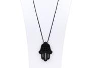 Bumkins Hamsa Silicone Teething Pendant Black