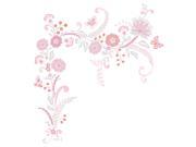 Lambs Ivy Happi Charlotte Pink Floral Wall Applique
