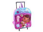 Disney Junior Doc McStuffin I Care for Pets 12 inch Rolling Backpack