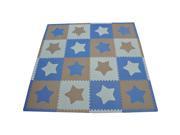 Tadpoles Stars 16 Piece Playmat Set Blue Brown