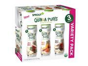 Sprout Stage 1 Organic Quinoa Puffs Variety Baby Snack 1.5 Ounce 3 Pack