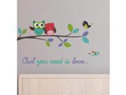 Brewster Wallcovering Home Decor Owl You Need is Love Wall Decal