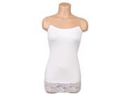 Undercover Mama Nursing Tank Top with Lace Trim X LARGE WHITE
