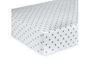 Babies R Us White with Grey Dot Flannel Crib Sheet