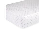 Babies R Us White with Pink Dot Flannel Crib Sheet