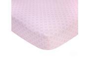 Carter s Pink and White Trellis Cotton Crib Sheet