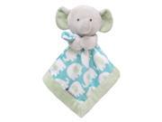 Carter s Grey Turquoise Elephant Security Blanket with Plush