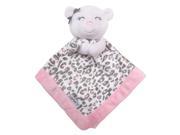 Carter s Pink White Bear Security Blanket with Plush