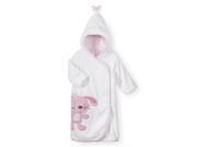 Koala Baby Girls B Is For Bunny Pink White Bath Robe