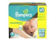 Pampers Swaddlers Size 1 Newborn Disposable Diapers Mega Box 192 Count