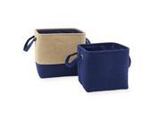 Koala Baby 2 Pack Storage Bins Navy Burlap