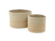 Koala Baby 2 Pack Round Jute Baskets Aqua Thread