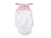 Koala Baby Girls B is for Bunny Pink White Bath Swaddle