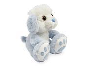 Toys R Us Animal Alley 9 inch Big Foot Babies Stuffed Puppy White Blue