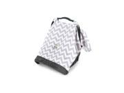 Itzy Ritzy Cozy Happens Car Seat Canopy and Tummy Time Mat Grey Chevron