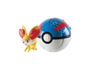 Pokemon Throw N Pop Poke Ball 2 inch Action Figure with Poke Ball Fennekin