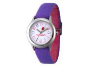 Red Balloon Girls Stainless Steel Watch Purple and Pink Nylon Strap