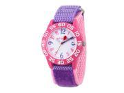 Red Balloon Girls Pink Plastic Watch with Purple and Pink Nylon Strap