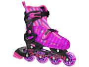 Roller Derby Flux Inline Quad Combination Skate Girls Medium Pink