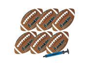 Franklin Sports Official Grip Rite Football with Pump 6 Pack Junior