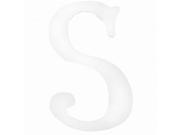 9 White Paintable Hanging Letter S