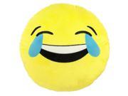 Emoji Laughing Out Loud Pillow Yellow
