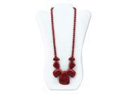 Bumkins Nixi Rocca Silicone Teething Necklace RED