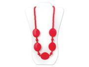 Bumkins Nixi Pietra Silicone Teething Necklace RED