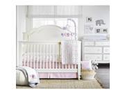 Wendy Bellissimo Elodie Pink Grey Elephant 4 Piece Crib Bedding Set