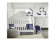 Wendy Bellissimo Landon Navy White Grey 4 Piece Crib Bedding Set