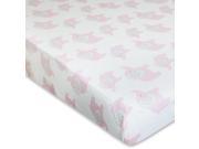 Wendy Bellissimo Elodie Pink White Elephant Fitted Sheet