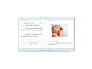 Pearhead Blue Chevron Baby Book with Clean Touch Ink Pad