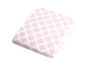 Kushies Baby Pink Lattice Change Pad Fitted Sheet