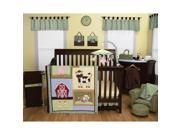 Trend Lab Baby Barnyard 6 Piece Crib Bedding Set Green