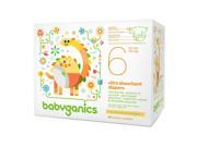 Babyganics Ultra Absorbent Disposable Diapers Size 6 Value Pack 58 Count