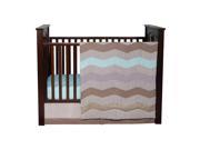 Trend Lab Cocoa Mint 3 Piece Crib Bedding Set Taupe Mint Green