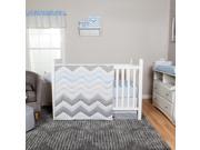 Trend Lab Blue Taffy Chevron 3 Piece Crib Bedding Set