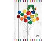 Marmont Hill Caterpillar on Balloons Eric Carle Print on White Pine Wood