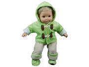 The Queen s Treasures 15 inch Doll Clothes Green Fleece Overall Set