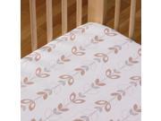 Living Textiles Cotton Poplin Fitted Sheet Leaves