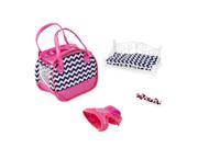 Journey Girls Pet Accessory Set Pink White and Navy