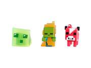 Minecraft Collectible Figures 3 P Mooshroom Zombie In Flames Slime Cube