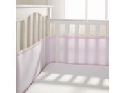 BreathableBaby Deluxe Breathable Cable Weave Pink Mesh Crib Liner